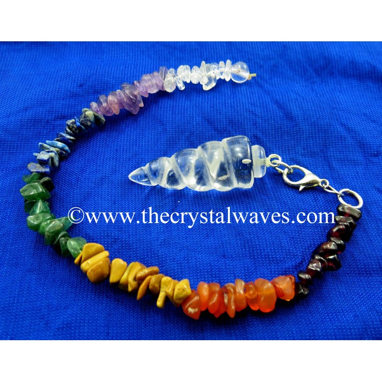 Spiral Pendulums With Chakra Chips Chain